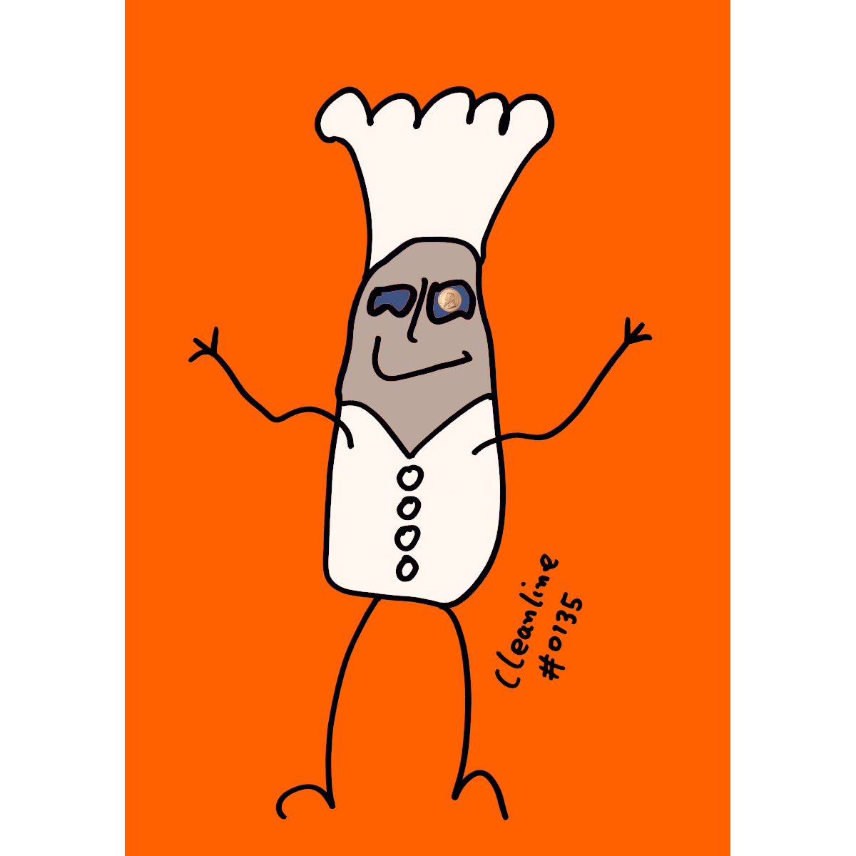 #0135 - lucky chef - print: 841 mm x 1189 mm